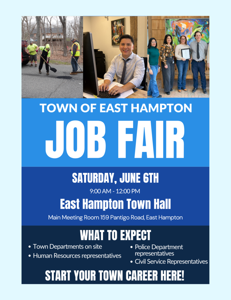 East Hampton Town to Host Job Fair on June 6 • East Hampton Town, NY