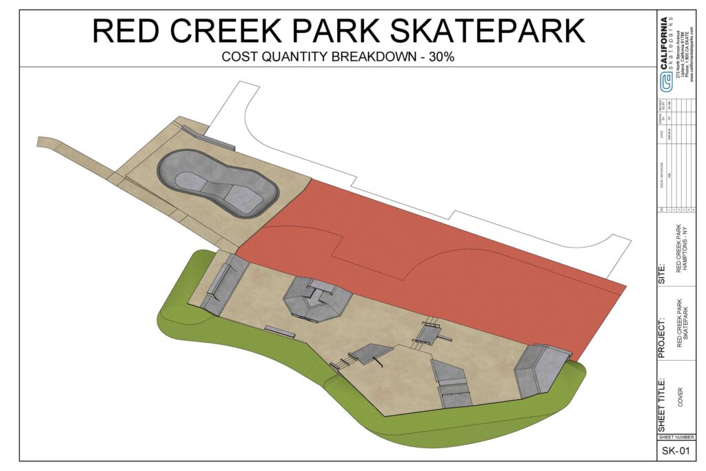 Red Creek Park Skate Park Set to Reopen in Late Fall 2026 • Southampton, NY
