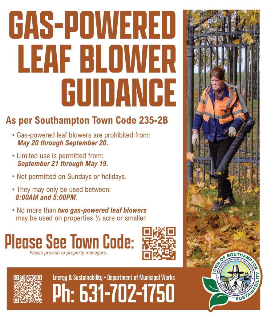 Gas-Powered Leaf blower Guidance • Southampton, NY